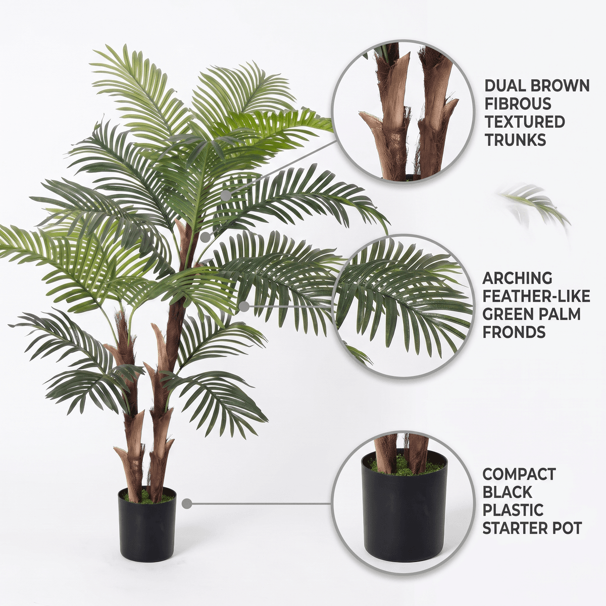 165cm Lifelike Artificial Palm Tree Fake Plant detail 5