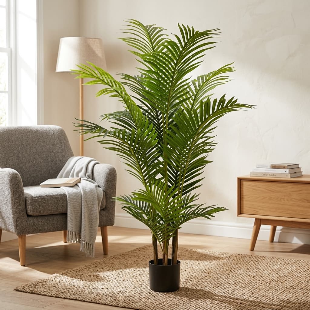 145cm Fake Areca Palm Tree with Realistic Leaves detail 2