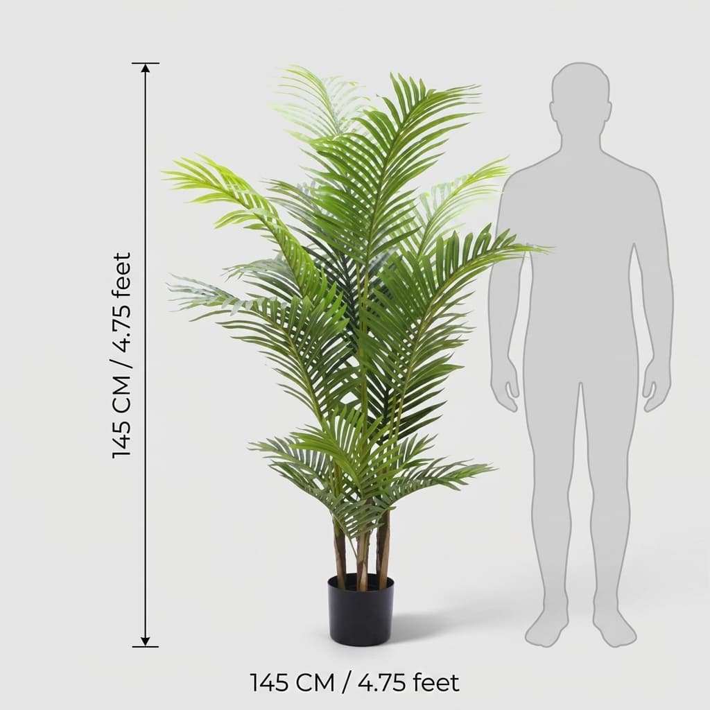 145cm Fake Areca Palm Tree with Realistic Leaves detail 3