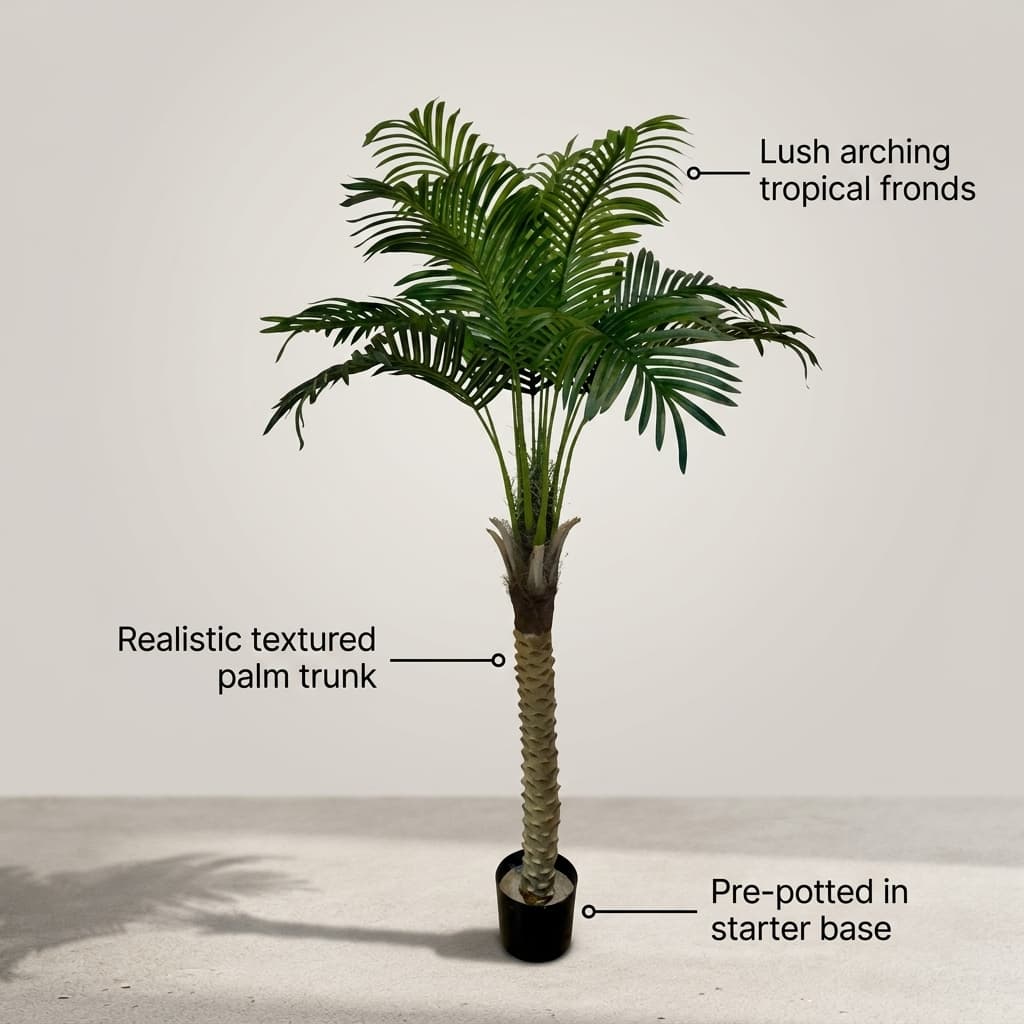 180cm Realistic Artificial Palm Tree Fake Plant detail 5