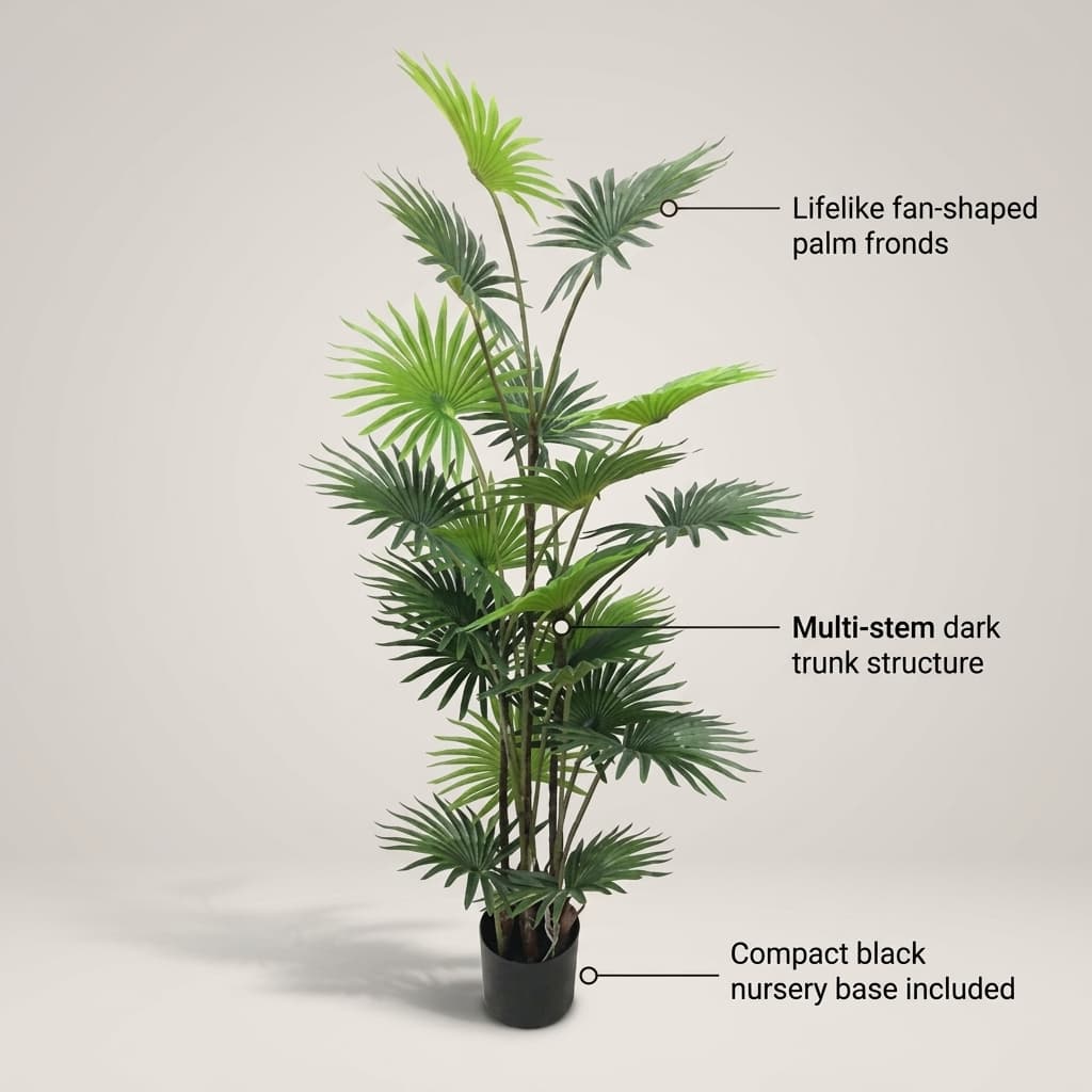 150cm Premium Realistic Artificial Palm Tree Fake Plant detail 5