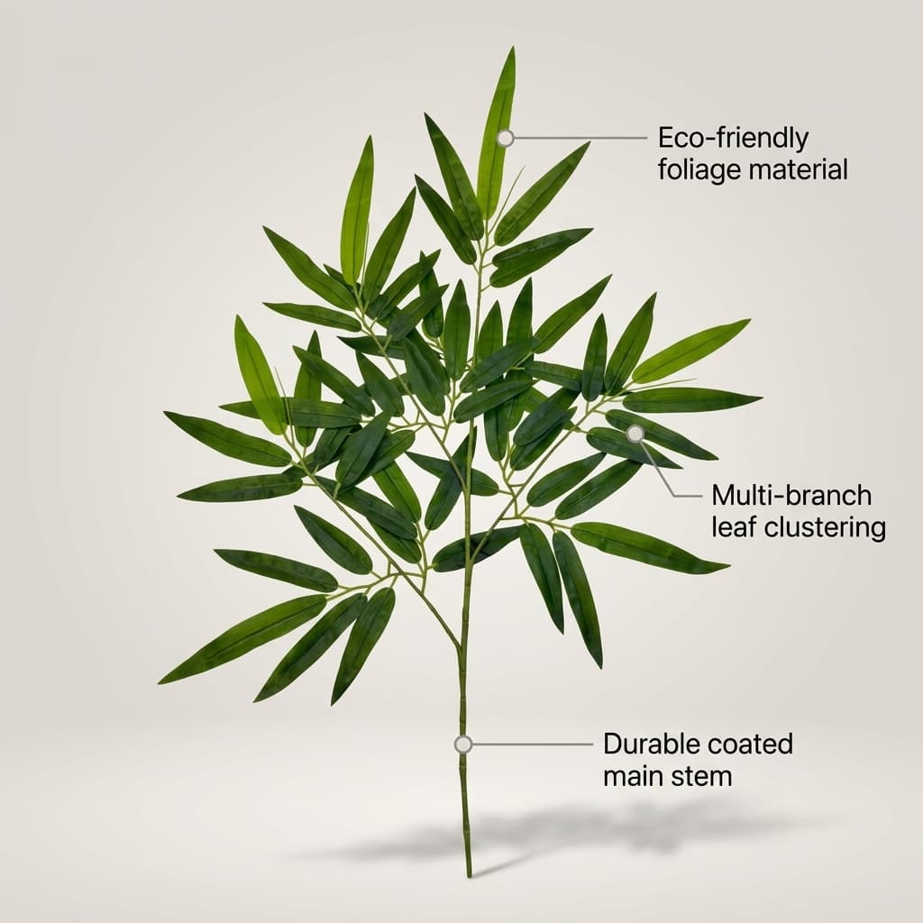 12p Realistic Artificial Bamboo Branch Artificial Plant detail 5