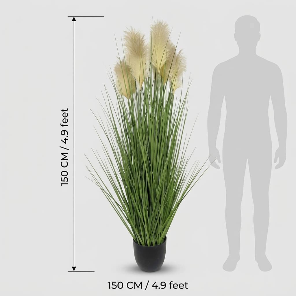 150cm Tall Artificial Grass Plant detail 3