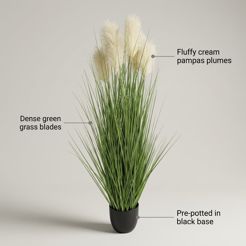 150cm Tall Artificial Grass Plant detail 5