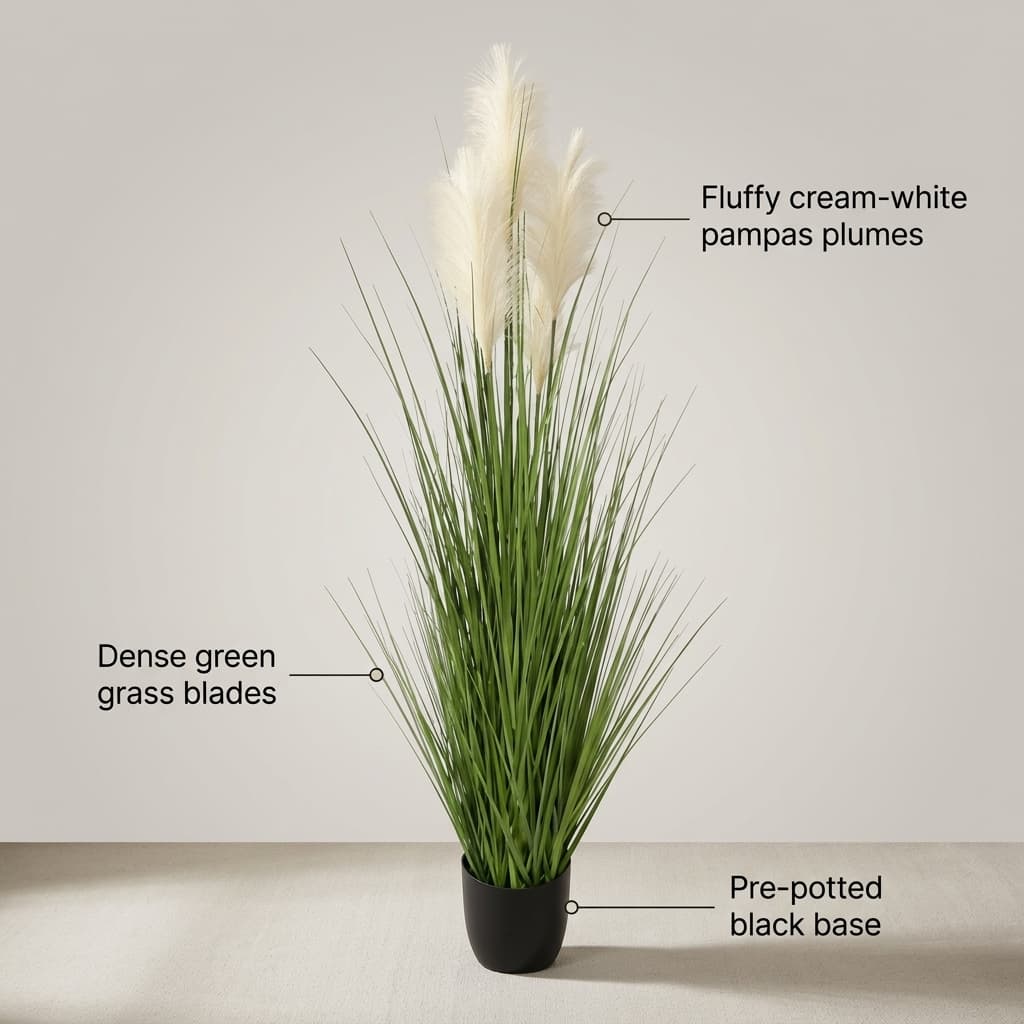 150cm Wild Artificial Grass Plant detail 5