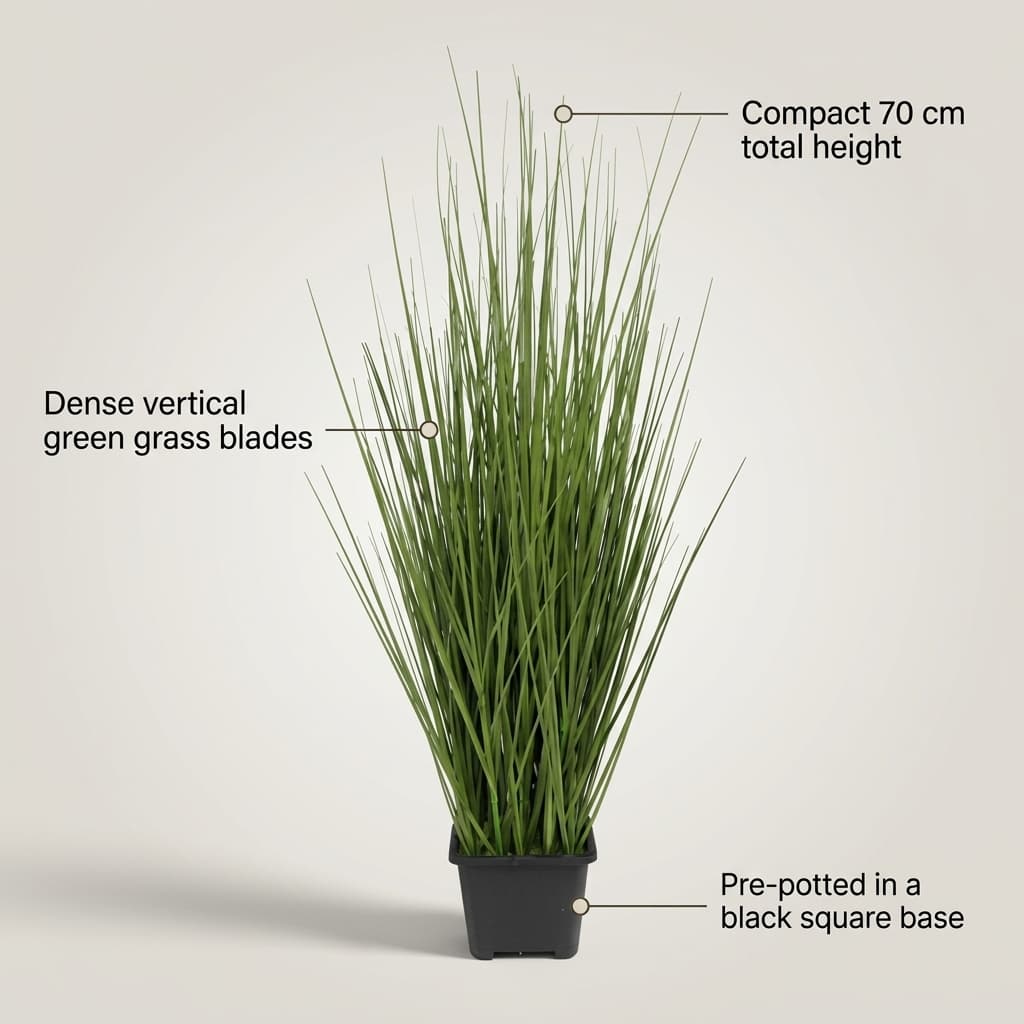 70cm Dense Artificial Grass Plant detail 5