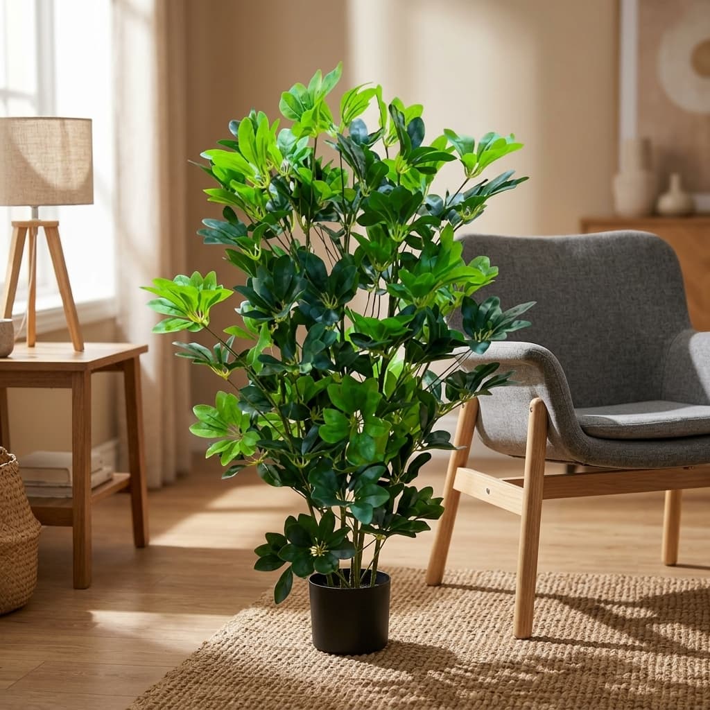 100cm Dense Artificial Schefflera detail 2