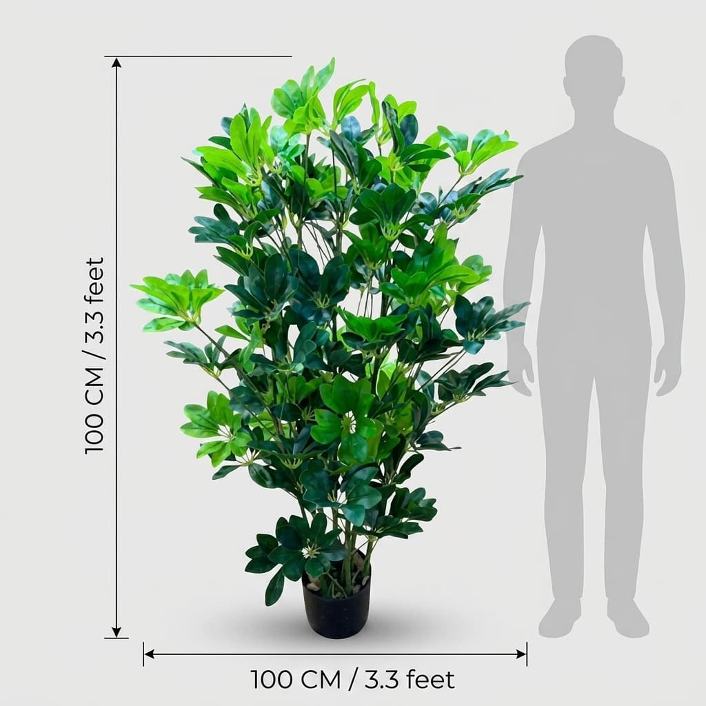 100cm Dense Artificial Schefflera detail 3