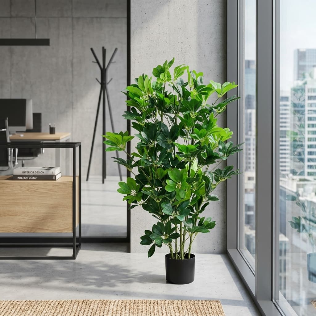 100cm Dense Artificial Schefflera detail 4