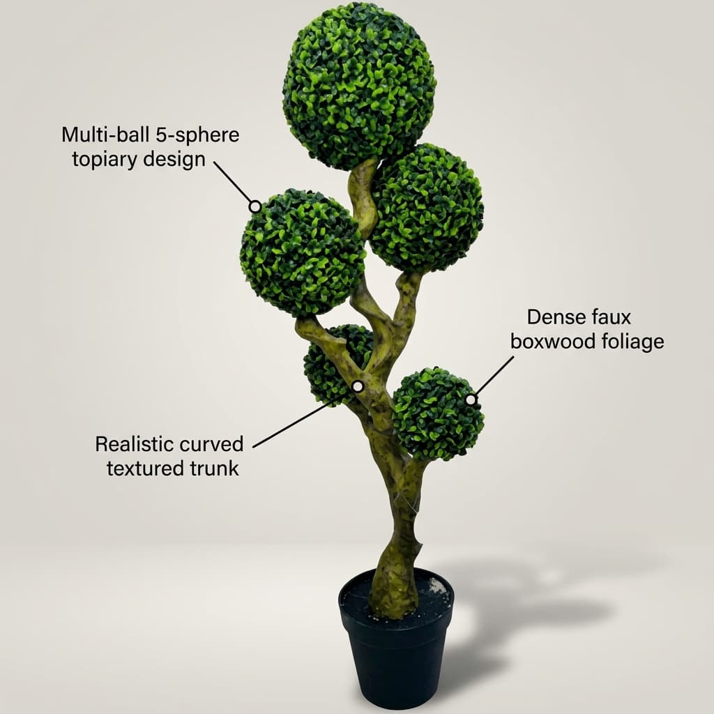 120cm Lush Artificial Bonsai Tree detail 5