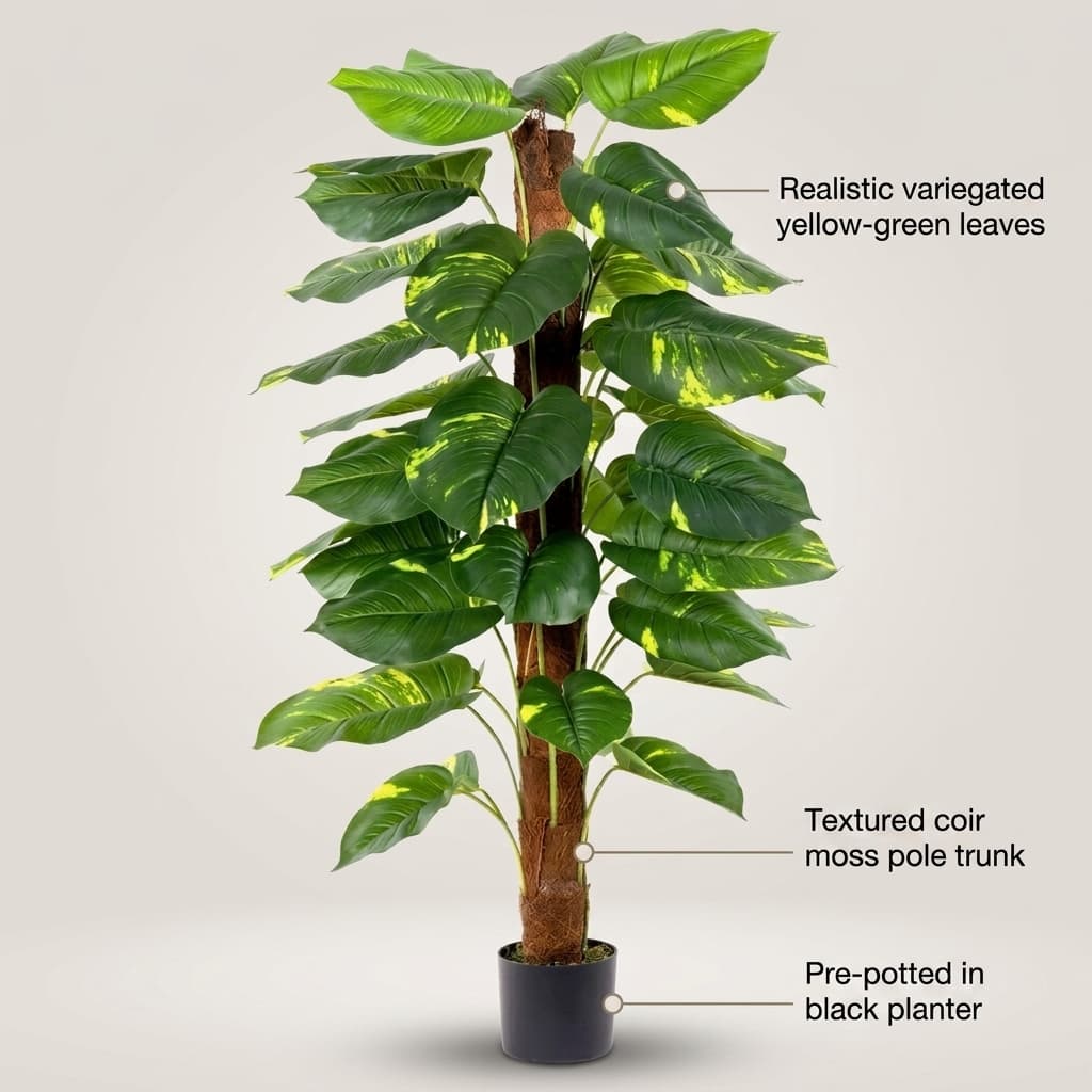 Artificial Money Plant 120cm detail 5