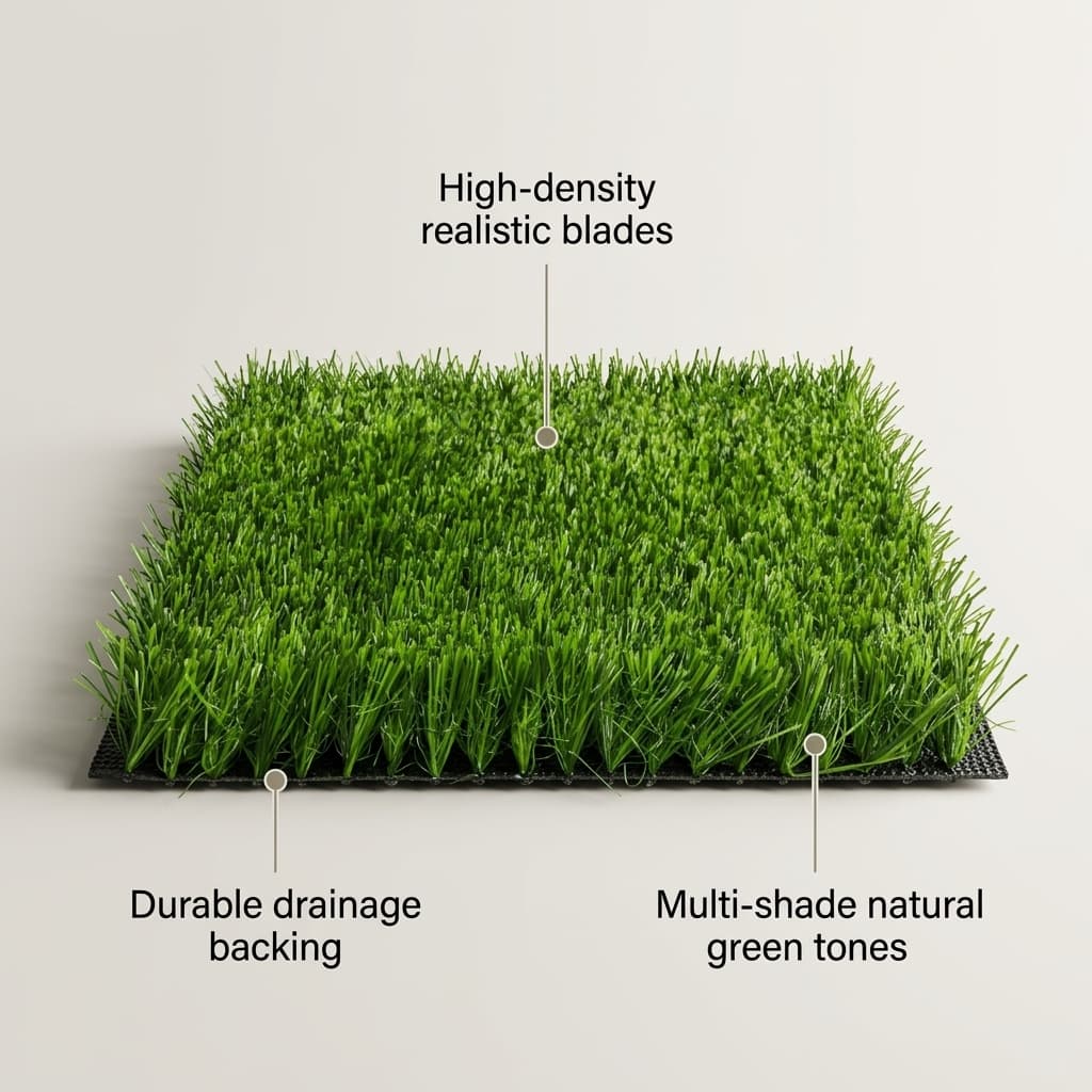 HD Green 35mm High Density Turf detail 5