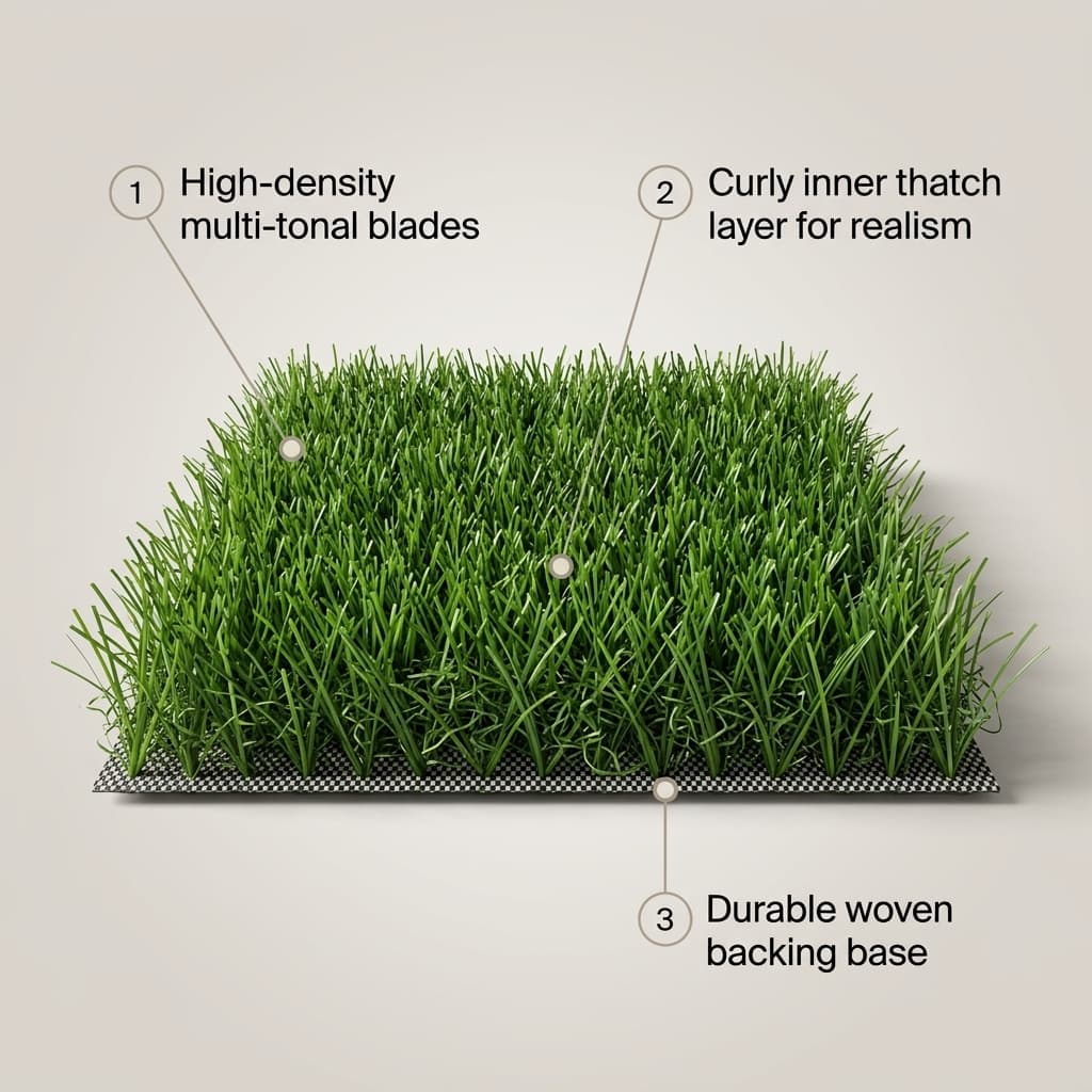 BD Green 50mm Ultra Lush Turf detail 5