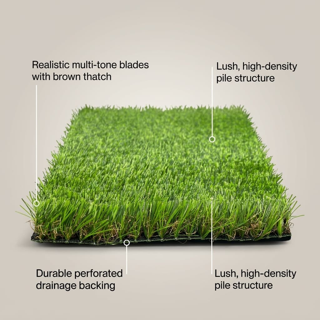 HD Mix 35mm Natural Blend Turf detail 5