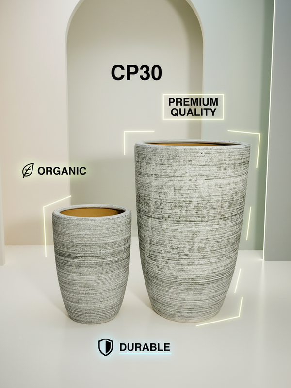 Textured Ceramic Tall Planter Pot